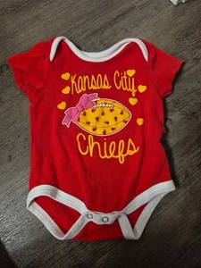 Kansas City Chiefs One Piece 3/6 Months Red NFL Football - Picture 1 of 5