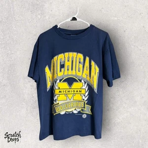 Camiseta De Colección 1993 Michigan Wolverines Mascota Ropa Deportiva Azul Marino Talla L - Imagen 1 de 7