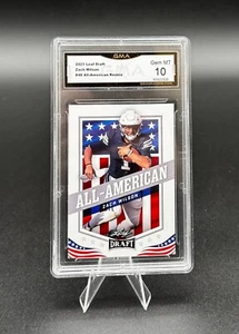 2021 Leaf Draft Zach Wilson #48 All-American Rookie RC Graded GMA 10 Gem MT MINT - Picture 1 of 2