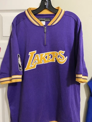 Camisa de tiro en carretera Reebok Hardwood Classics Los Angeles Lakers 1984 de colección 2XL Foto 1 de 4
