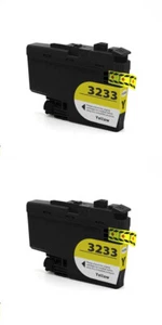 2 gelbe Tintenpatronen ohne Original-Zubehör-Hersteller als Ersatz für Brother LC3233Y MFC-J1300DW DCP-J1100 - Bild 1 von 1