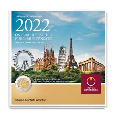 Österreich - Offizieller  Euro-Kurssatz 2022 - „35 Jahre Erasmus Programm“ - 3, • 33.29€