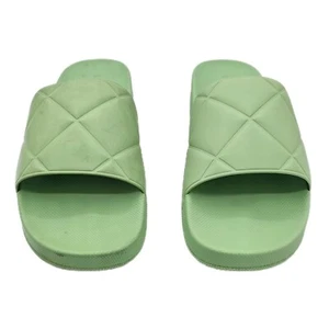 Bottega Veneta Womens Chunky Pool Sandals Rubber Quilted Pistachio 41 - Picture 1 of 16
