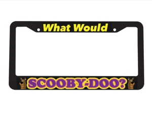 Marco de placa de matrícula de coche peludo divertido de dibujos animados What Would Scooby Doo - Imagen 1 de 1