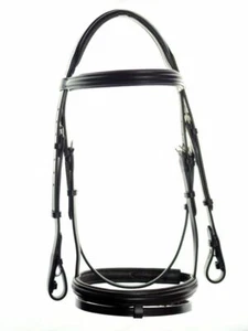 DEVER ASCOT LEATHER COMFORT FLASH BRIDLE SNAFFLE BRIDLES - Picture 1 of 3