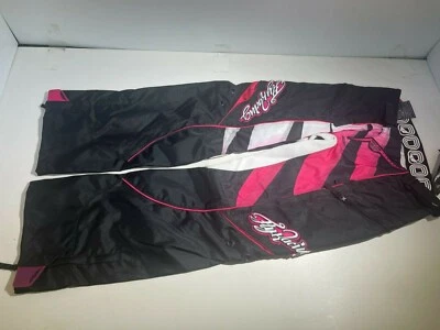 Nuevos pantalones de carreras de motocross cinéticos Fly Racing para mujer - rosa negro Foto 1 de 4