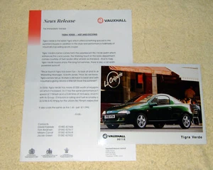 Vauxhall Tigra Verde special edition Press Release & Photo, 1996 Models - Picture 1 of 1