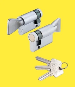 Schlüsselloser halber Euro Badezimmer Zylinder und Dreh 45 mm 50 mm 55 mm 60 mm - Bild 1 von 12