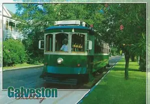 Postcard Texas TX Galveston Island Trolley MINT Unused - Picture 1 of 1