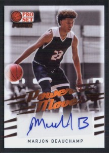 2021-22 Leaf Pro Set Power Marjon Beauchamp Power Moves auto Bucks