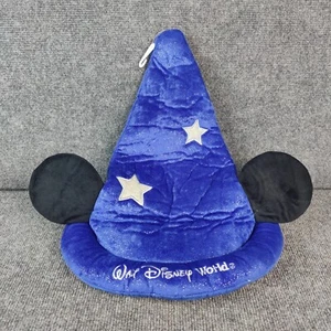 Disney Fantasia Mickey Mouse Plush Hat Ears Blue Wizard Witch Hat Vintage New - Picture 1 of 10