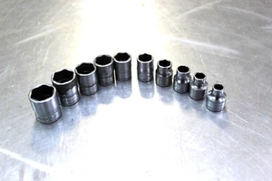 Snap-On 3/8 Drive Metric 6pt* Socket Set of 10 (7mm-18mm) - Picture 1 of 1