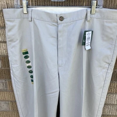 L.L. Pantalones chinos de algodón sin arrugas caqui Bean para hombre talla 38 x 30 Foto 1 de 4
