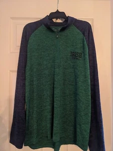 Under Armour HeatGear Notre Dame Long Sleeve 1/4 Zip Pullover Shirt Large - Picture 1 of 6