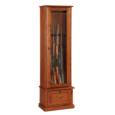 Rifle Shotgun Rack Storage 8 Gun Key Locking Gun Cabinet Freestanding Home Safe - Image 1 of 4