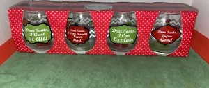 TMD Holdings Stemless Wine Glasses Set of 4 Holiday Christmas Drink Glasses New - Picture 1 of 8