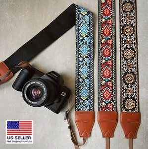 Retro Style Camera Strap Floral Pattern Neck Strap for SLR/DSLR Nikon Canon Sony - Picture 1 of 4