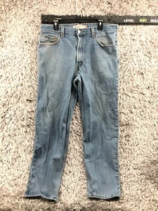 Pantalones de mezclilla rectos relajados Levi's 550 talla 36x32 para hombre tiro medio lavado azul - Imagen 1 de 13