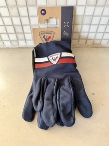 Rossignol Mens I Tip Mountain bike Full Finger gloves MED NEW Tag Navy Stretch - Picture 1 of 3