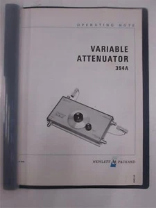 Nota de funcionamiento atenuador variable HP 394A, usada - Imagen 1 de 3