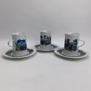 Sango Quadrille Market Place Cup & Saucer 6 Pieces Set Made in Japan 7016 - Picture 1 of 24