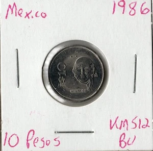 Coin Mexico 10 Pesos 1986 KM512 - Picture 1 of 2