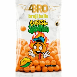 4BRO broji balls Mais-Snack mit Cheese Jalapeno Geschmack 12x75 g