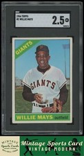 1966  Topps - Willie Mays - #1 Giants - SGC 2.5