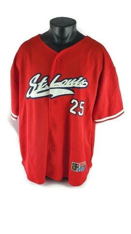 Vintage Sport Attack St. Louis Cardinals Mark McGwire #25 Stitched Jersey SZ XL Cover