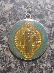 Vintage Saint Benedict Pax Protection Pendant  - Picture 1 of 14