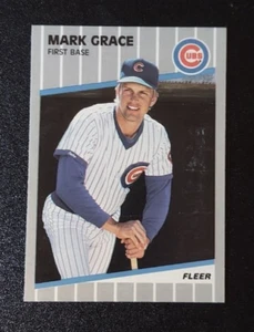 1989 Fleer Baseball card #426 MARK GRACE RC 89 90 Chicago Cubs FREE SHIPPING - Picture 1 of 5
