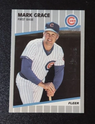 1989 Fleer cartão de beisebol #426 MARK GRACE RC 89 90 Chicago Cubs FRETE GRÁTIS - Imagem 1 de 4