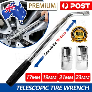 Extendable Car Wheel Brace Heavy Duty Nut Lug Wrench Sockets 17/19mm - 21/23mm - Picture 1 of 9
