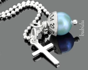TAUFKETTE MIT KREUZ, GESCHENK TAUFE, NAMENSKETTE, TAUFSCHMUCK GRAVUR, JUNGE - Bild 1 von 5