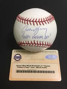Jason Bay signierte offizielle MLB Baseball Ins Happy Fathers Day Auto Steiner Coa - Bild 1 von 8