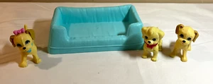 Barbie Doll Accessories - Pets - 3 Dogs Plus Pet Bed - F - Picture 1 of 1