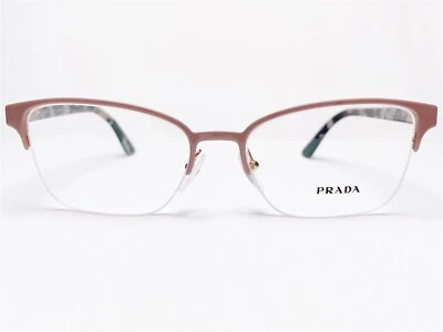 NEW Prada VPR61X YEP-1O1 Women's Eyeglasses Frames Pink/Gold Half-Rim 54/17~145 - Image 1 of 4