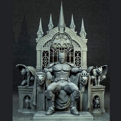 Batman on Throne Diorama(500mm)/Unassembled/Unpainted/3Dprint - Image 1 of 4