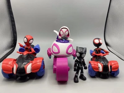 2021 Spidey and His Amazing Friends Lot Ghost-Spider 4 Figures + 3 Vehicles - Image 1 of 2