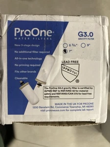 NEW ProOne G3.0 7" Water Filter OEM Genuine 3 Stage Gravity Filter Free Shipping - Picture 1 of 2