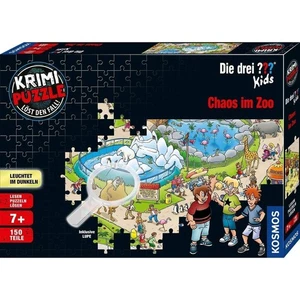 KOSMOS Crime Puzzle Los Tres??? Kids Chaos in Zoo - brilla en la oscuridad - Imagen 1 de 6