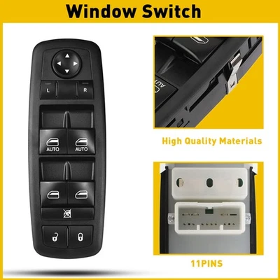 Interruptor de ventana delantero izquierdo negro 68184802AC para Jeep Grand Cherokee 2014-2021 Foto 1 de 4