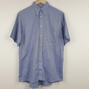 Lacoste Hemd Herren Größe 39 S/M Blau Gemustert Kurzarm Baumwolle Button Down - Bild 1 von 17