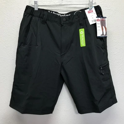 Wrangler Zipper Cargo Shorts Mens 32 Black Field Utility Relaxed Fit 10" Inseam - Image 1 of 4
