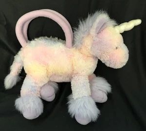 Toys R Us BORSA UNICORNO peluche pastello arcobaleno tie dye animale vicolo farcito LC - Foto 1 di 2