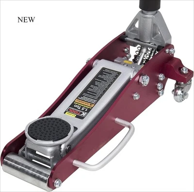 K Tool International 63094 1.5 Ton Low Profile Service Floor Jack, Red/Silver - Image 1 of 4