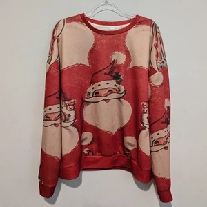 Pullover Weihnachtsmann rot Rundhals - Bild 1 von 4