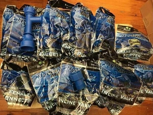 20 Deep Blue Aquarium T Pump Faucet Adapter Connectors Inline Brass Male Female - Picture 1 of 1