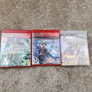 Uncharted 1, 2 y 3 Trilogy 3 Juegos (PlayStation 3 PS3) Todo Completo con Manual - Imagen 1 de 3