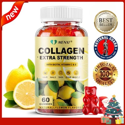 Biotina y Colágeno 60 Vitaminas Gomosas para Cabello, Piel y Uñas - Fuerza Extra Foto 1 de 4